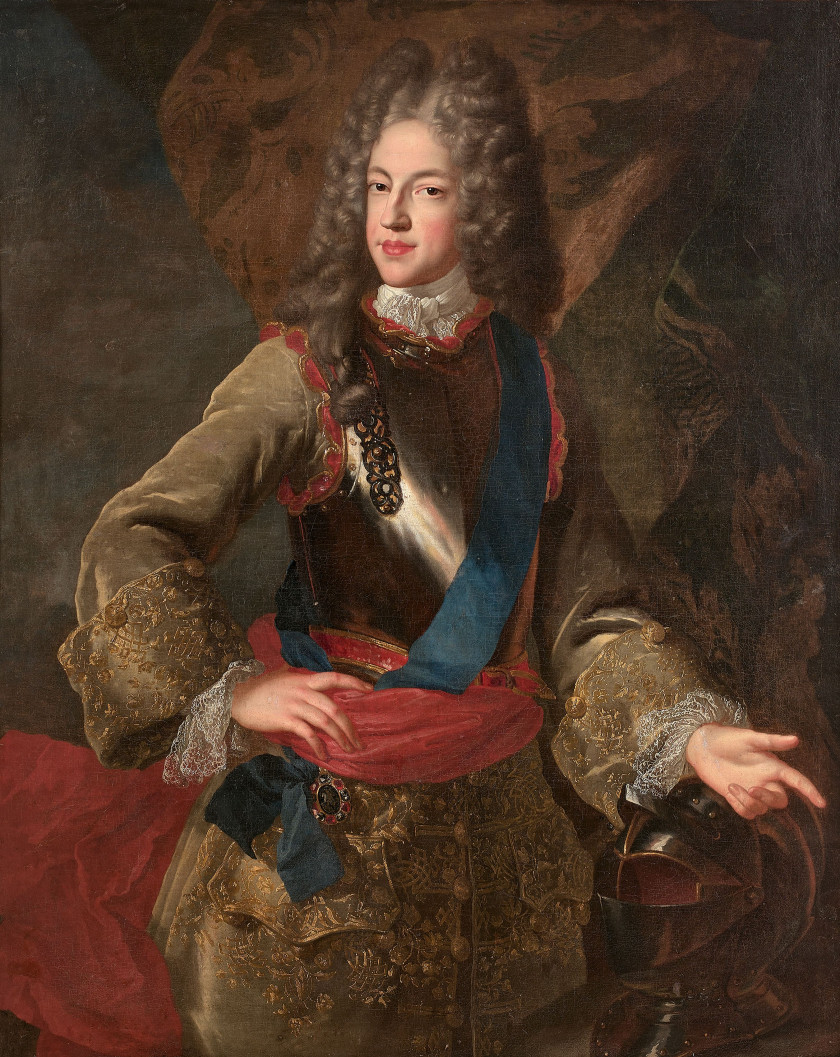 Alexis-Simon BELLE Paris, 1674 - 1734 Portrait du prince Jacques François Edward Stuart Huile sur toile