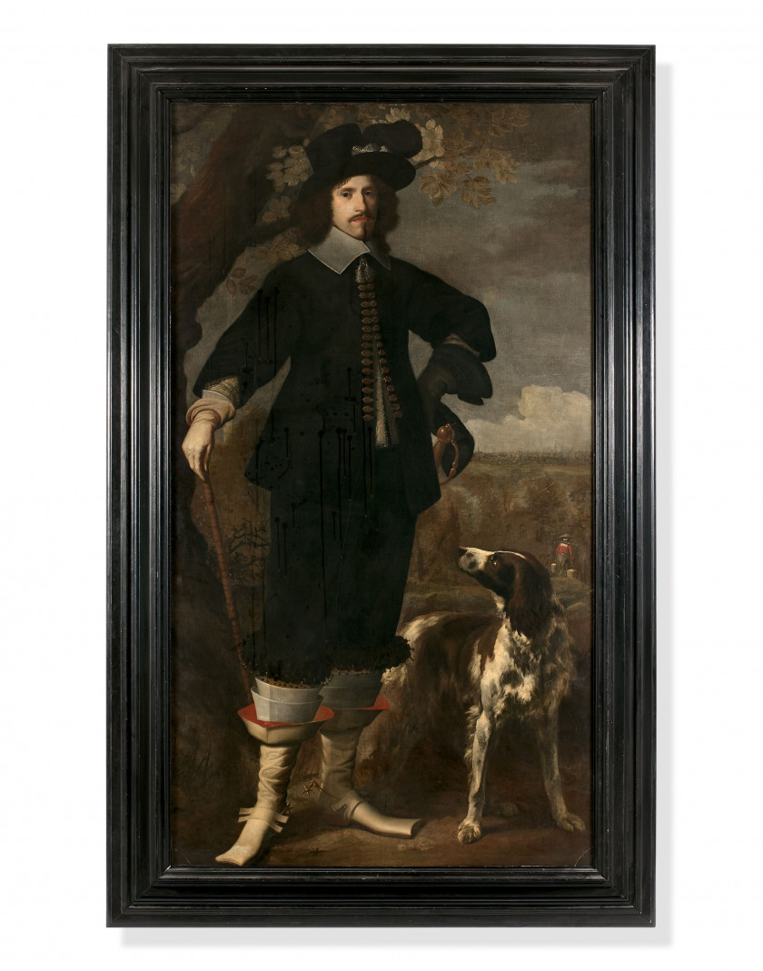 Simon Peter TILMAN Lemgo, 1601 - Brême, 1668 Portrait de Lodewijk Filips (†1682), 9e comte d'Egmont et 6e prince de Gavere Huile sur..