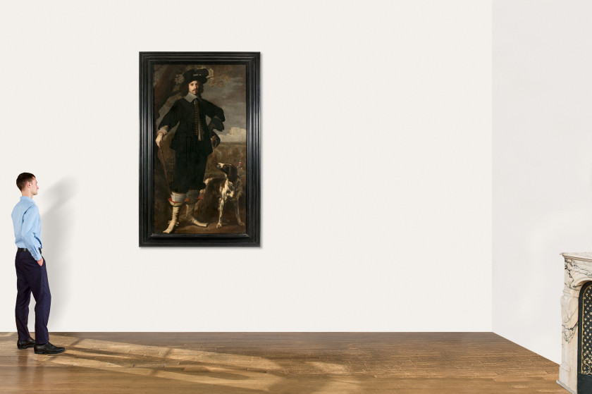 Simon Peter TILMAN Lemgo, 1601 - Brême, 1668 Portrait de Lodewijk Filips (†1682), 9e comte d'Egmont et 6e prince de Gavere Huile sur..