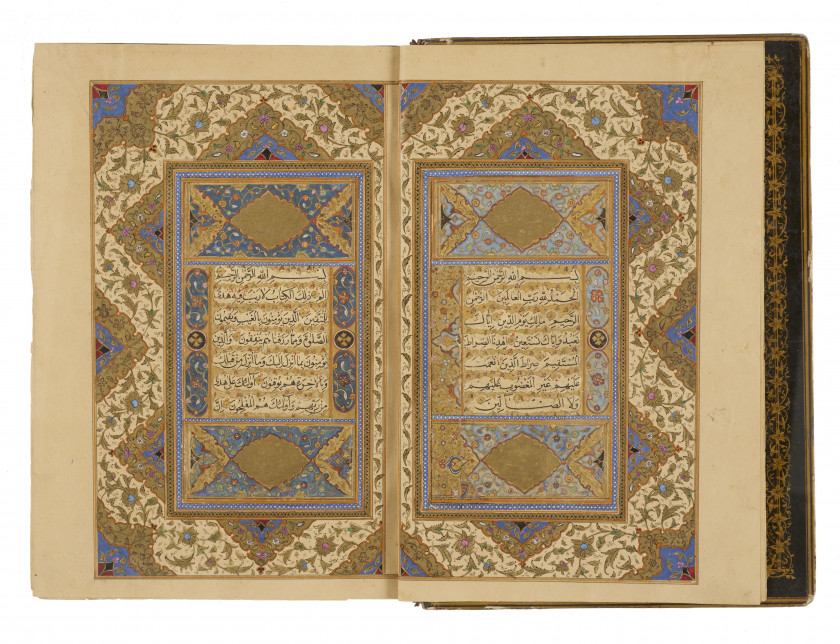 CORAN ATTRIBUÉ AU PRINCE BAYSUNGHUR  Iran, époque timouride ou safavide, XV-XVIe siècle, colophon apocryphe au nom de Baysunghur, re...