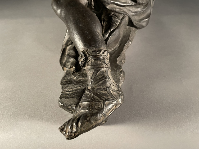 Marc ARCIS Mouzens, 1655 - Toulouse, 1739 Narcisse Terre cuite originale patinée à l'imitation du bronze