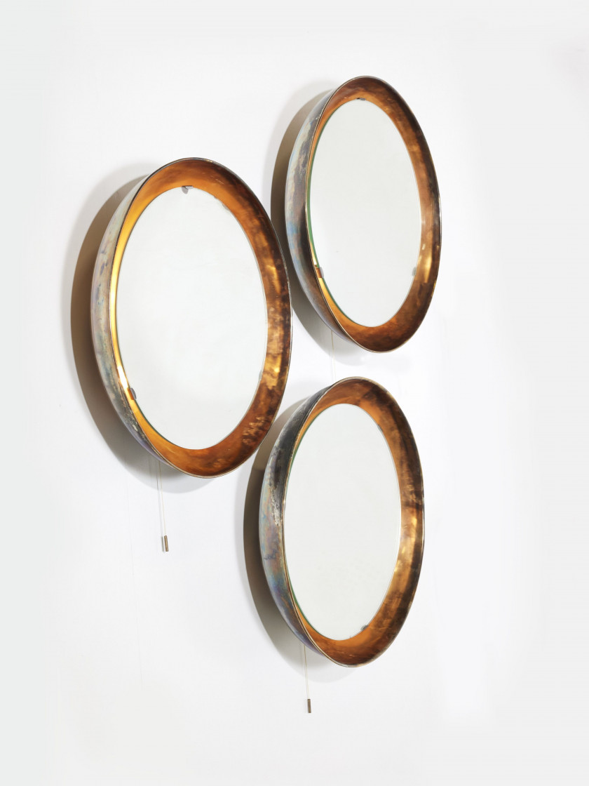 Poul HENNINGSEN 1894 - 1967 Suite de trois miroirs lumineux (mirror auction)