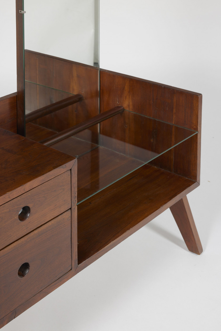 Pierre JEANNERET 1896-1967 Coiffeuse dite « Dressing table » - circa 1955-1956