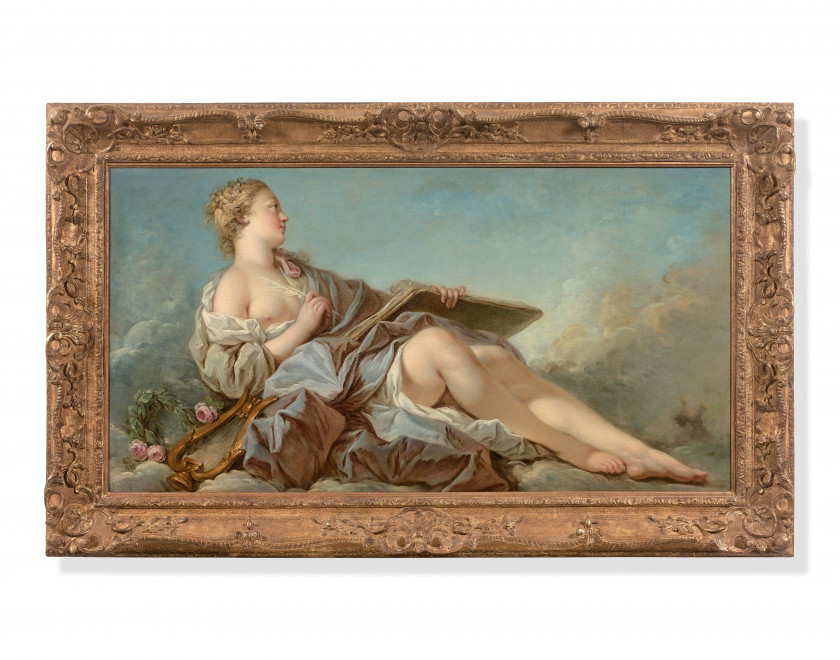 ¤ Ecole française du XVIIIe siècle  La muse Euterpe Huile sur toile