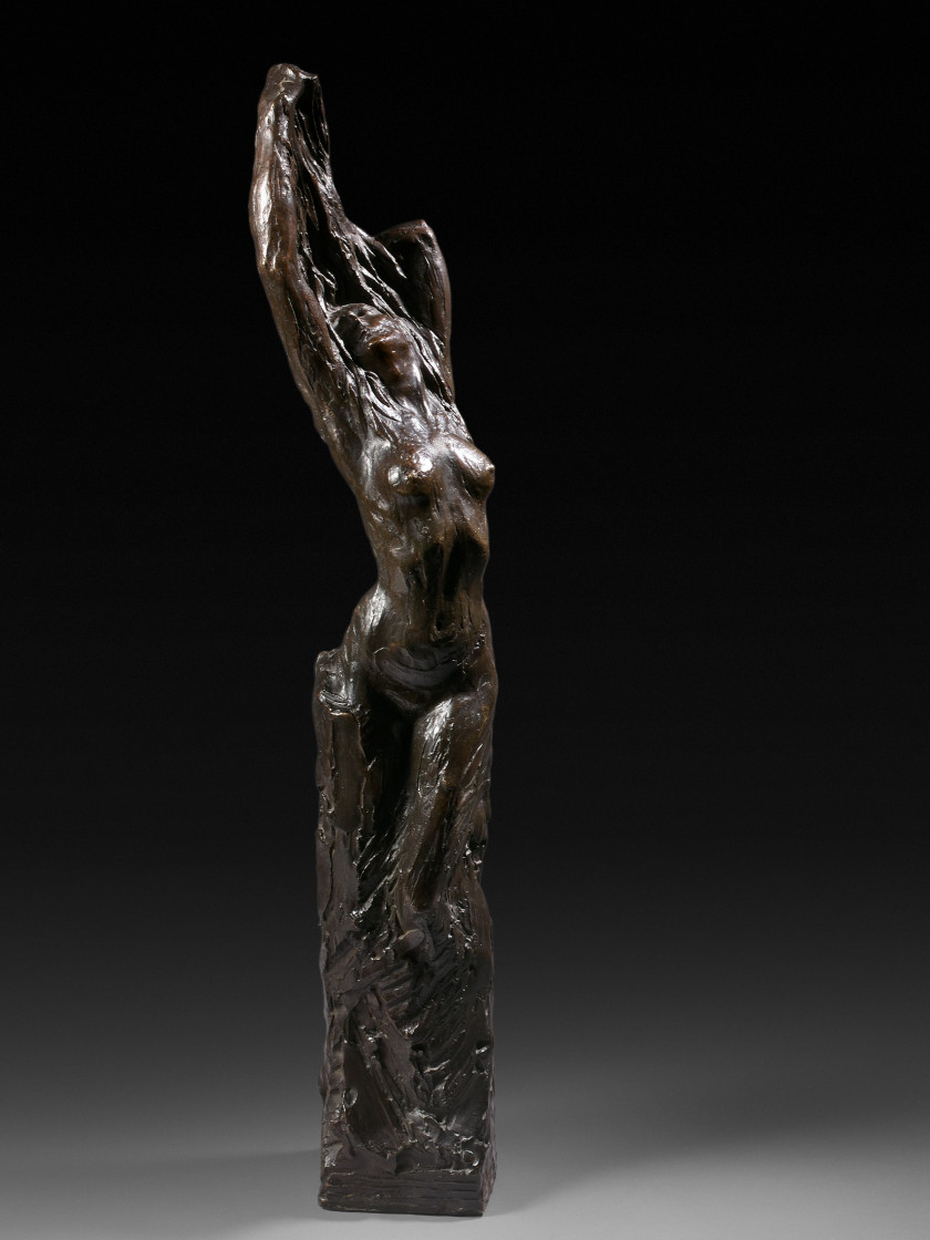 Edouard VEREYCKEN Anvers, 1893 - (?), 1965 Galatée Bronze à patine brun-vert