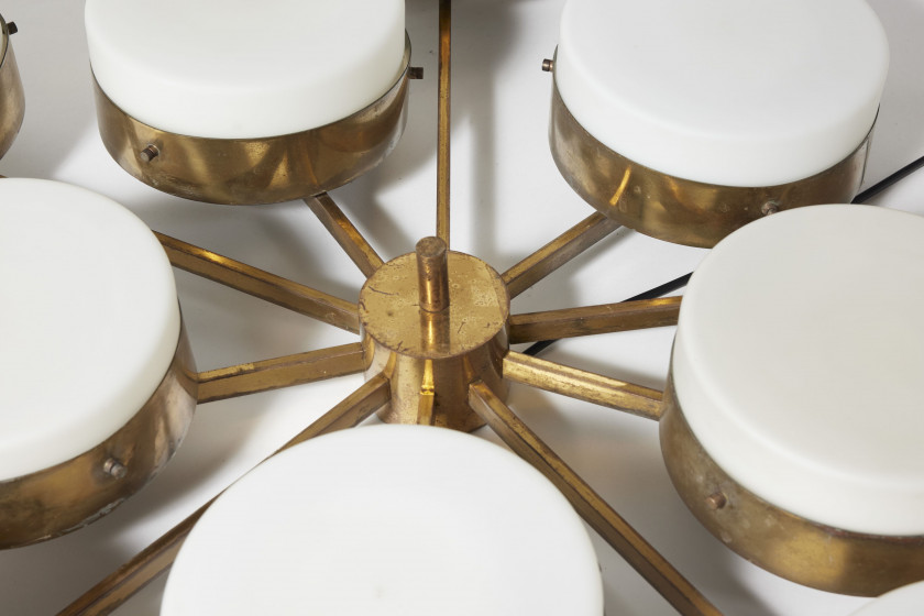 Gio PONTI 1891-1979 Important plafonnier - circa 1955