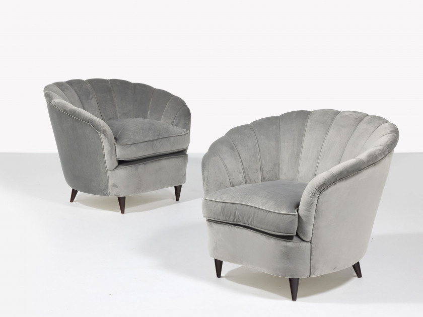 Gio PONTI 1891-1979 Paire de fauteuils - circa 1940