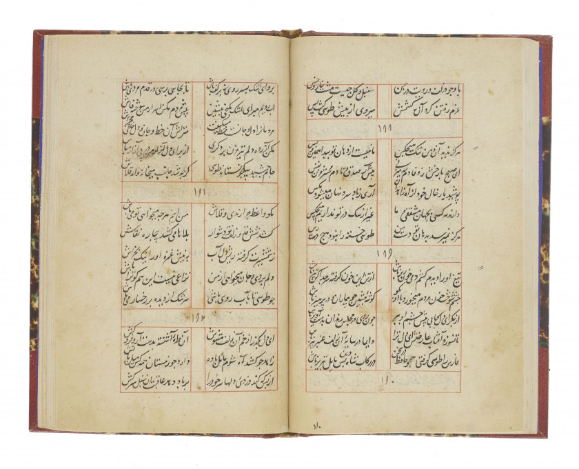 DEUX MANUSCRITS PERSANS, INCLUANT LE DIWAN DE NASIR AL-DIN TUSI  Iran safavide, XVIe-XVIIe siècle