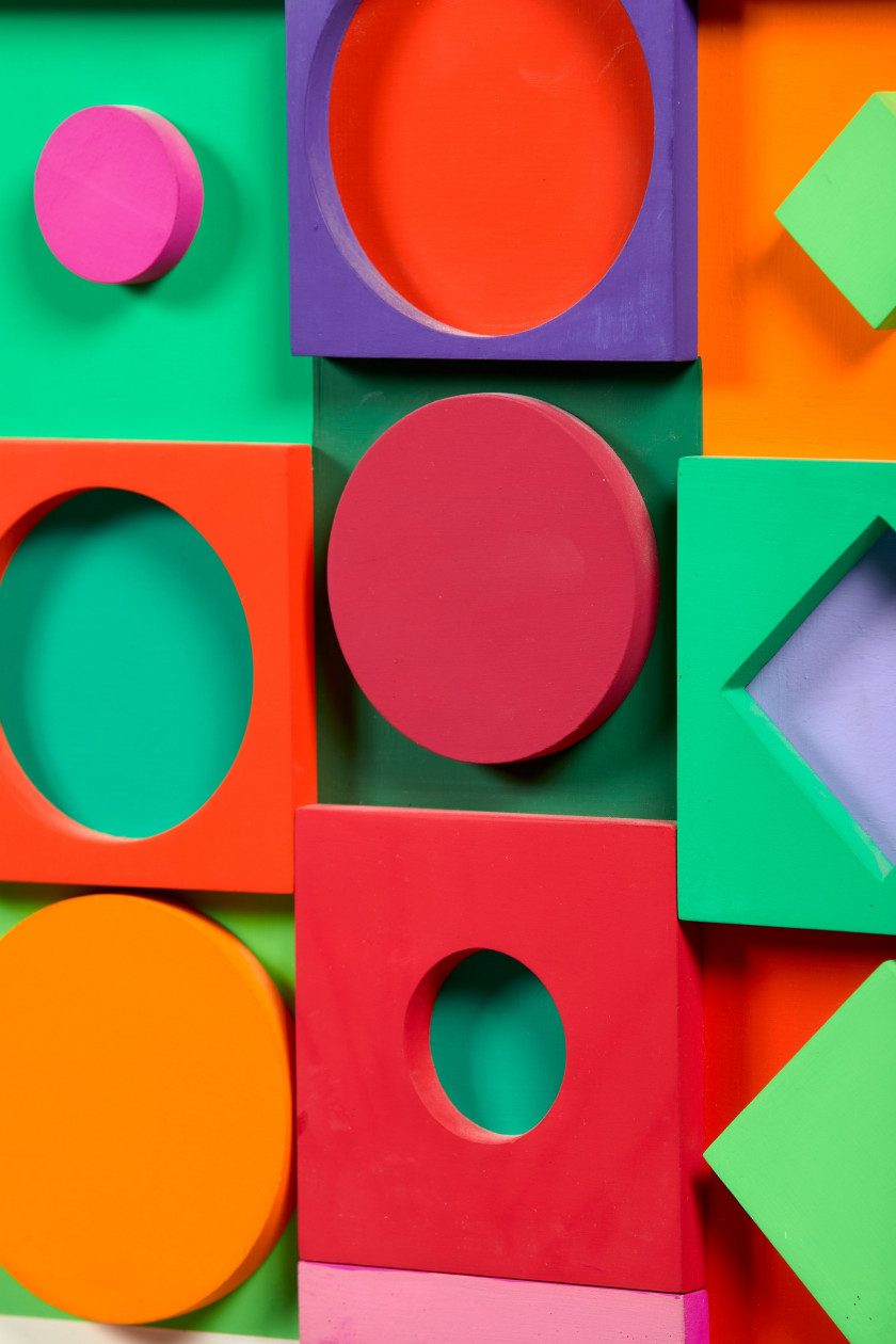 Victor VASARELY 1906 - 1997 Salgo Positif (4 a)- 1967 Relief sur bois peint