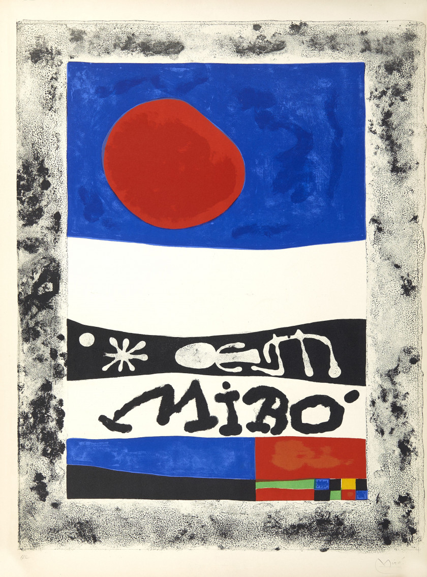 Joan MIRÓ (Espagnol - 1893 - 1983) Œuvres Récentes , Maeght - 1953 Lithographie en couleurs sur Vélin