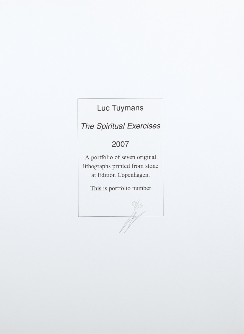 Luc TUYMANS Né en 1958 The Spiritual Exercises - 2007 La suite de 7 lithographies originales en couleurs