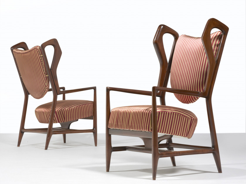 Gio PONTI 1891-1979 Paire de fauteuils mod. « Triennale » - 1951