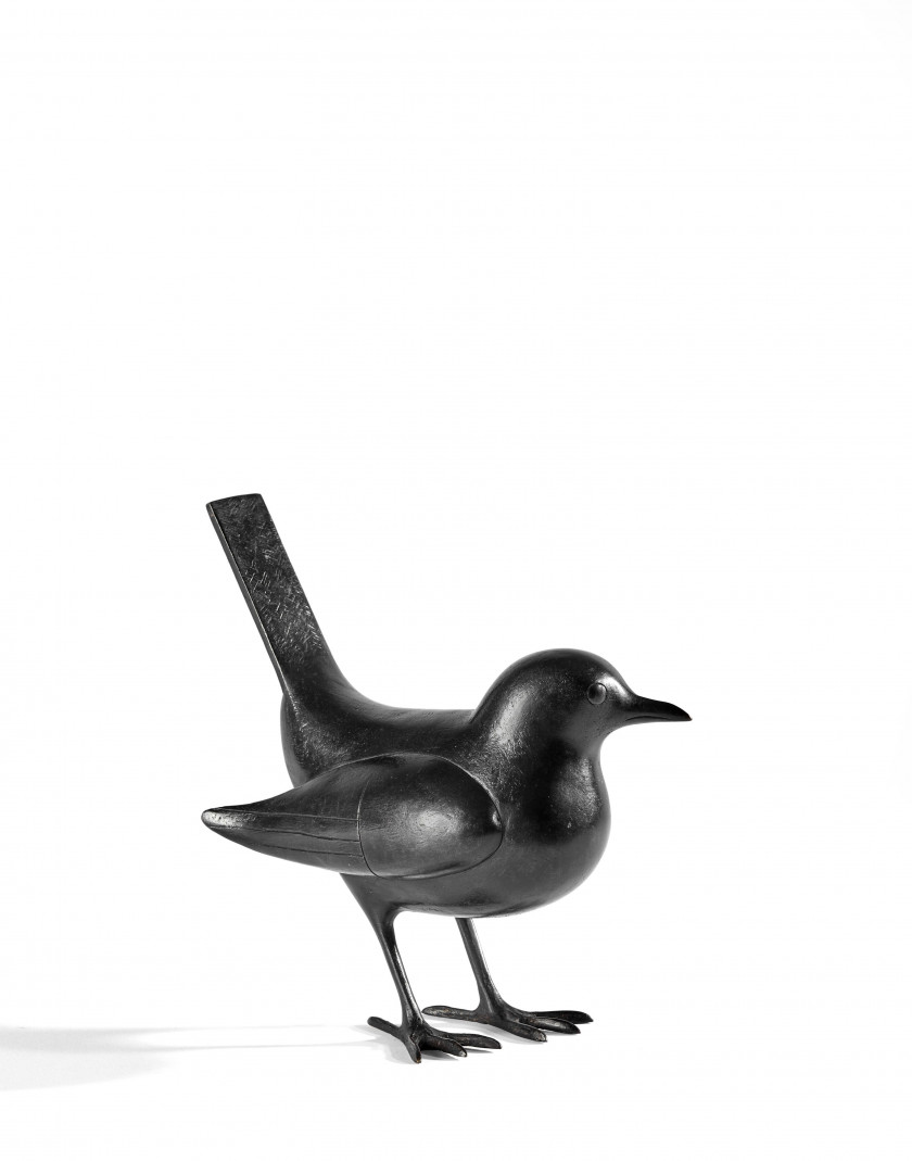 François-Xavier LALANNE (1927 - 2008) Merle - 2000 Bronze à patine noire