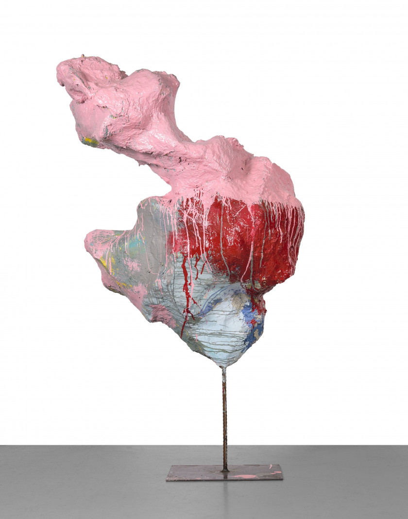 Franz WEST (1947 - 2012) Untitled - 2007 Acrylique sur papier mâché et gaze montés sur un socle en métal