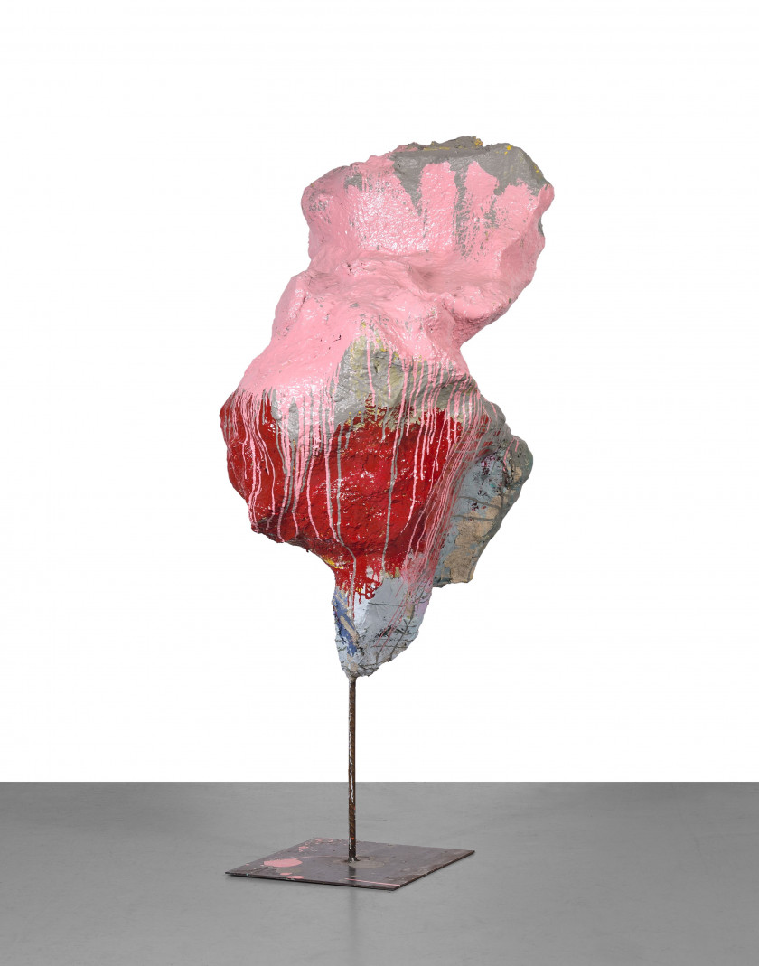 Franz WEST (1947 - 2012) Untitled - 2007 Acrylique sur papier mâché et gaze montés sur un socle en métal