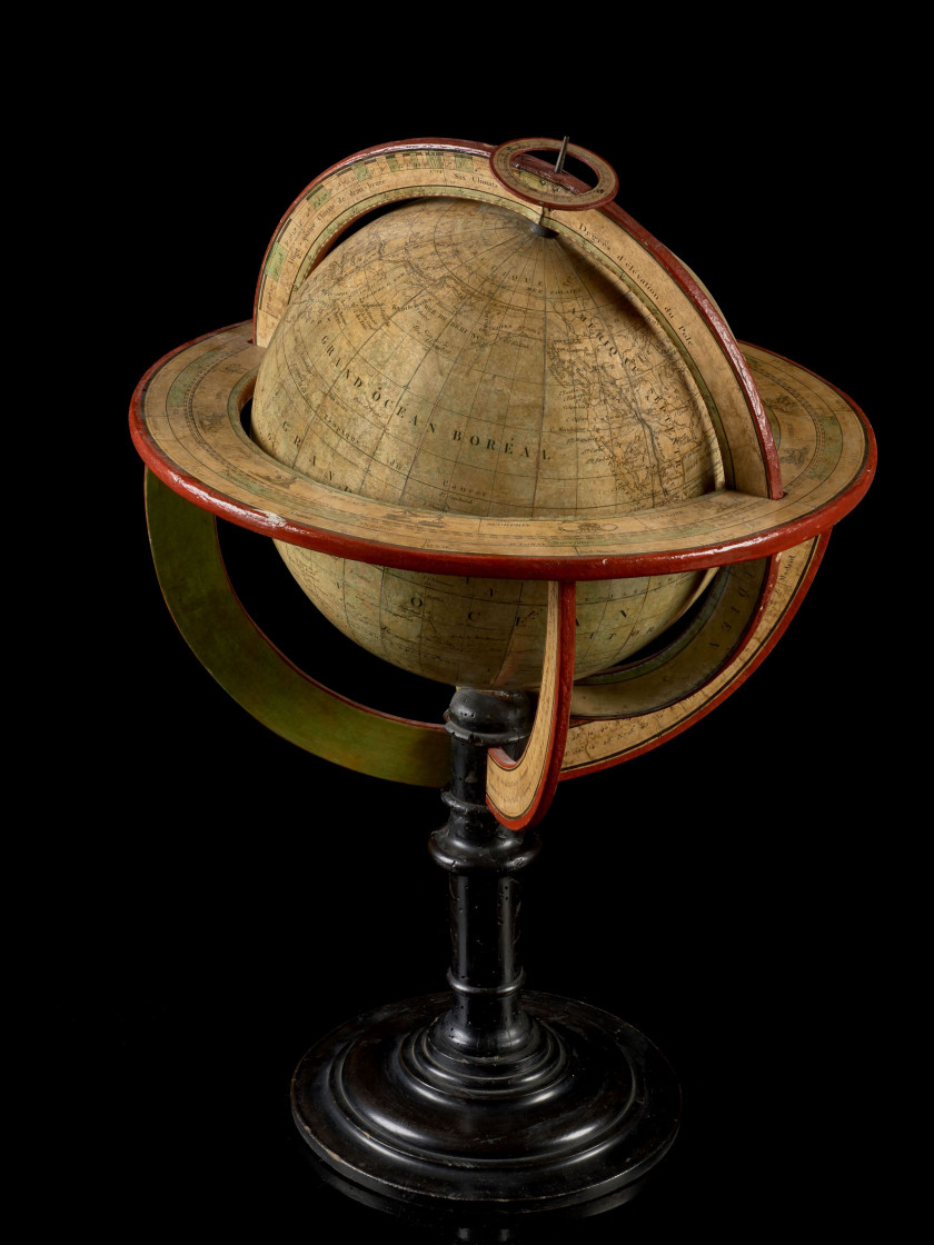 GLOBE TERRESTRE, 1830 Par Louis Vivien de Saint Martin et gravé par Pierre Tardieu Revu par l'auteur en 1831