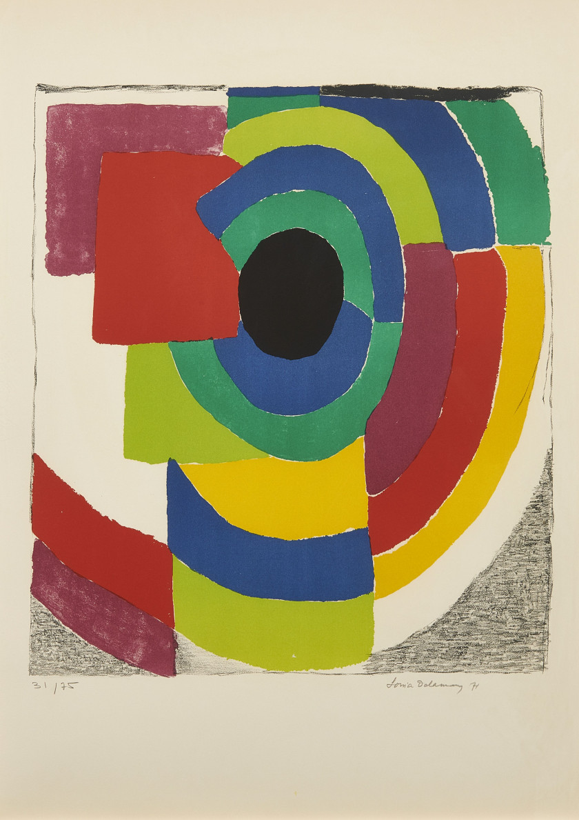 Sonia DELAUNAY (1885 - 1979) Orphique - 1971 Lithographie en couleurs