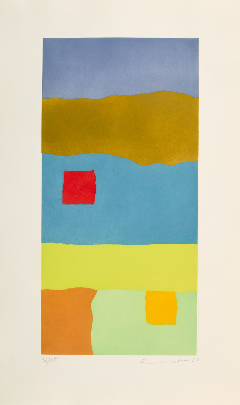 Etel ADNAN 1925 - 2021 Sri Lanka - 2018 Eau-forte en couleurs