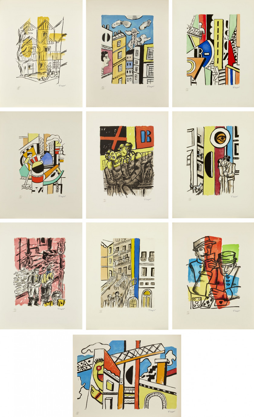 Fernand LEGER (1881 - 1951) La Ville - 1959 Album de 29 lithographies en couleurs