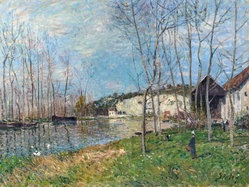 Alfred SISLEY 1839-1899 Printemps au bord du Loing - circa 1881 Huile sur toile