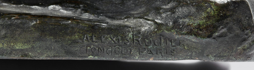 Auguste RODIN 1840 - 1917 L'un des bourgeois de Calais: Jean d'Aire, vétu, réduction Bronze à patine brune nuancée de vert