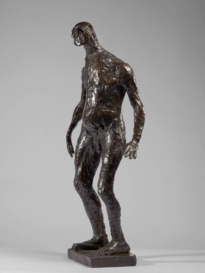 Germaine RICHIER 1902- 1959 L'Homme qui marche - 1945 Bronze à patine brune