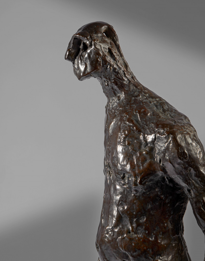 Germaine RICHIER 1902- 1959 L'Homme qui marche - 1945 Bronze à patine brune