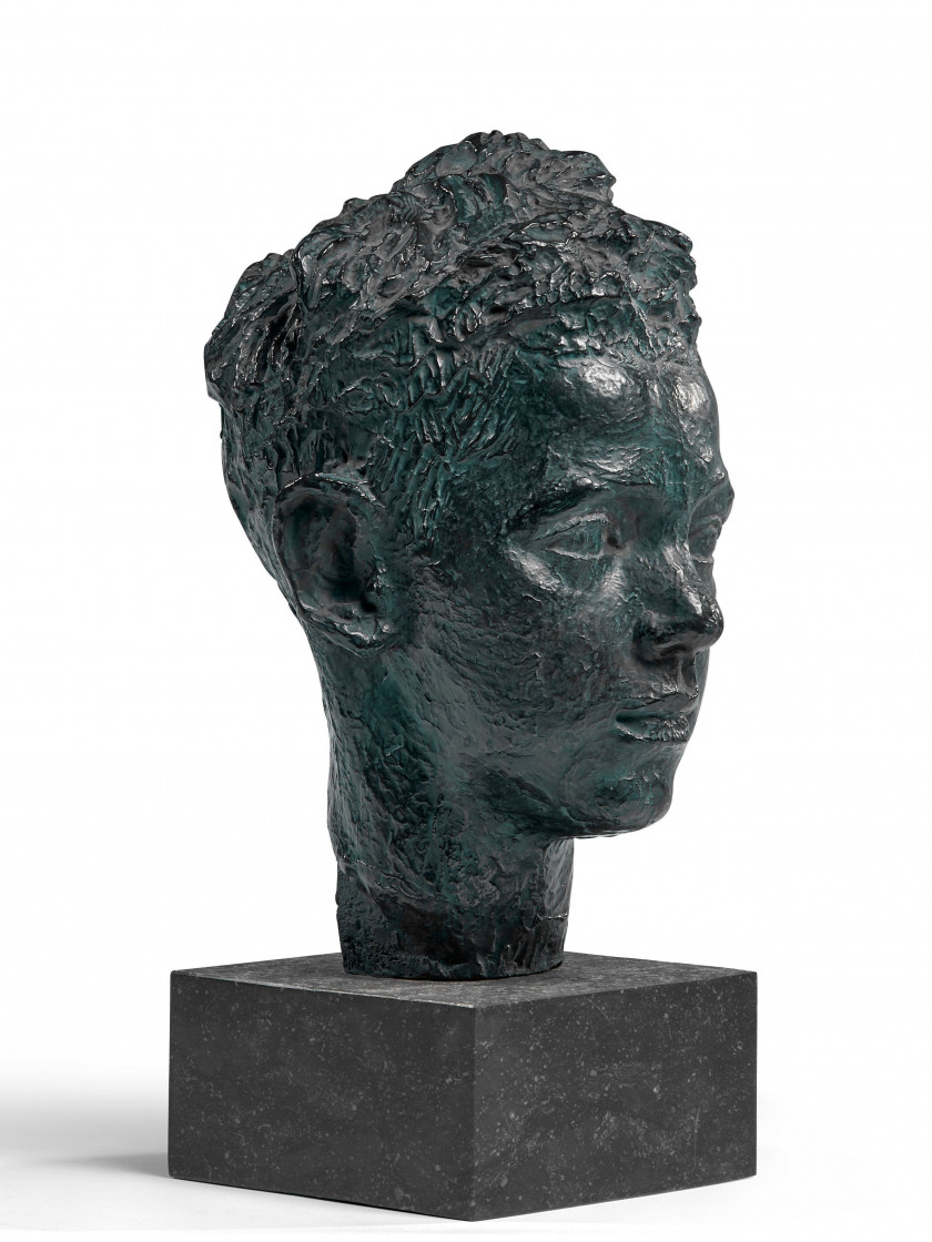 Germaine RICHIER 1902- 1959 Buste n° 2 (le fils Coutin) - 1927-1928 Bronze à patine sombre nuancée bleu vert