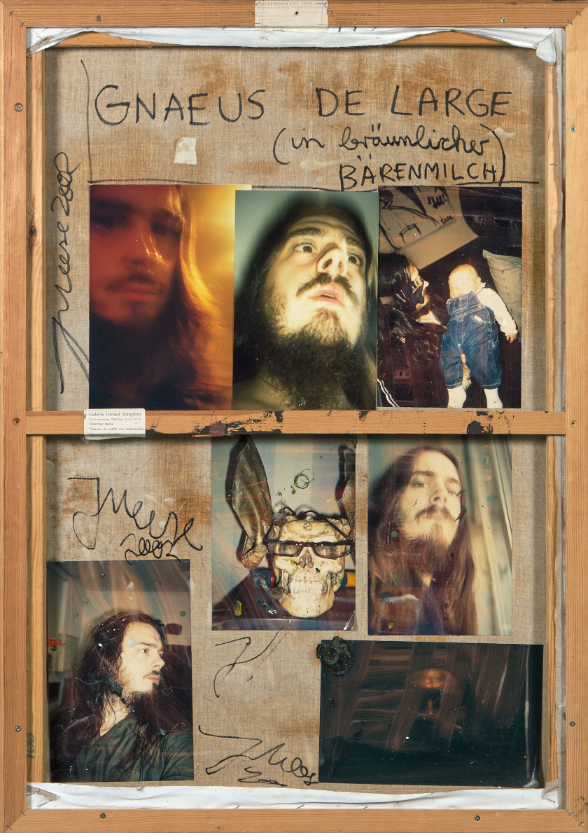 Jonathan MEESE (Né en 1970) Gnaeus de Large (in bräunlicher Bärenmilch) - 2002 Huile sur toile