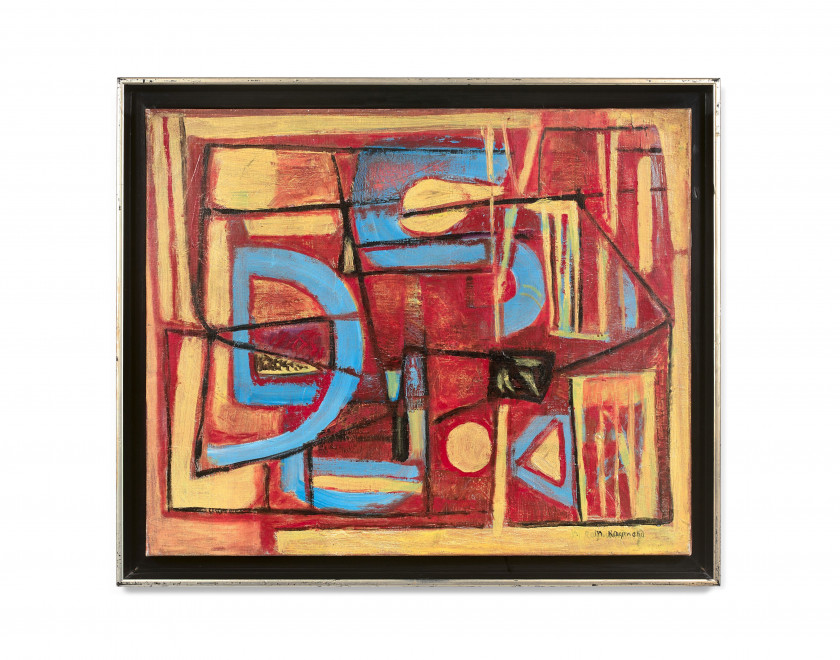 Marie RAYMOND (1908 - 1988) Sans titre - 1948 Huile sur toile