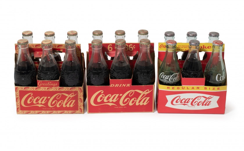 COCA COLA  Lot de trois «Six Pack» - années 1960/1970 Structure en carton