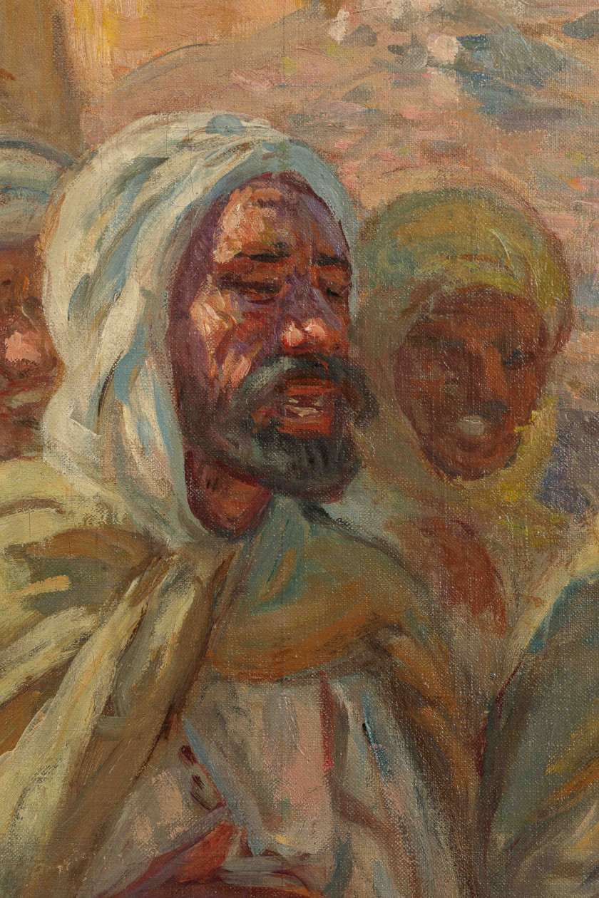 Étienne DINET 1861-1929 La marche silencieuse (La procession), circa 1917 Huile sur toile