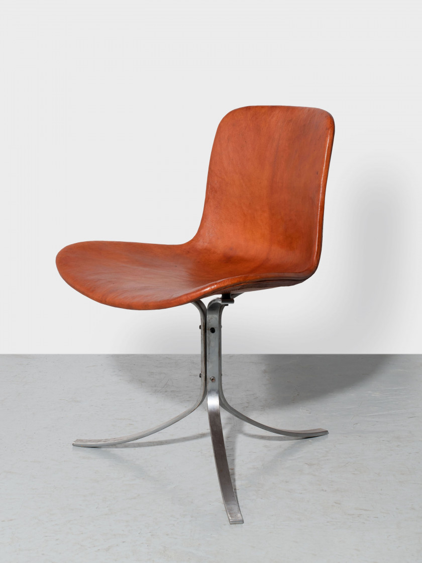 Poul KJÆRHOLM 1929-1980 Suite de dix chaises mod. PK9 – 1960