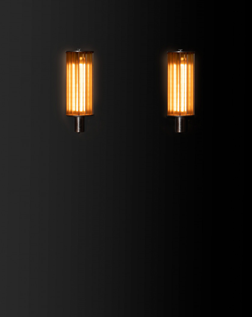 Poul HENNINGSEN 1894-1967 Paire d'appliques dites « Elongated Lamp » - 1934