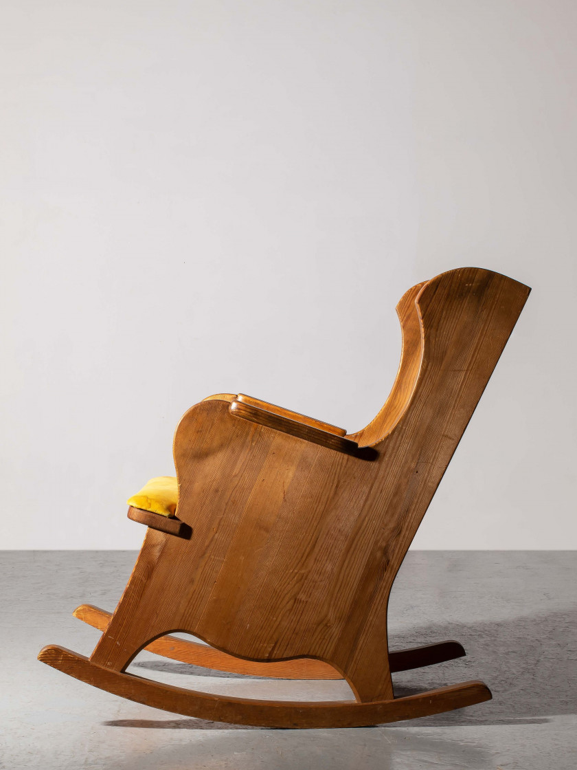 Axel Einar HJORTH 1888 - 1959 Fauteuil à bascule « Lovö » - circa 1930