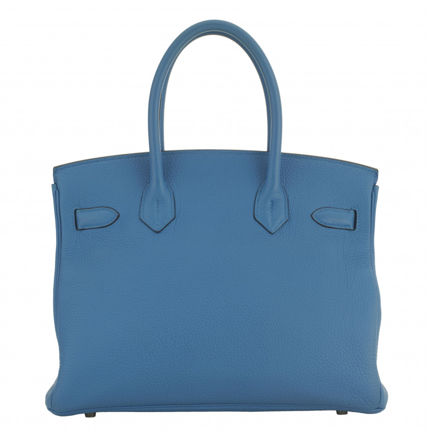 HERMÈS Édition Limitée 2017  Sac BIRKIN VERSO 30 Veau Togo Bleu Zanzibar Intérieur en cuir Malachite Garniture métal a...