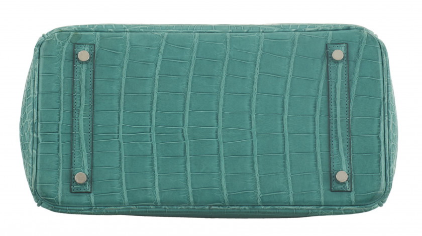 HERMÈS 2016  Sac BIRKIN 30 Alligator mat Malachite (Alligator mississippiensis) II/B Garniture métal argenté palladié R...