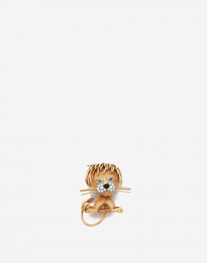 VAN CLEEF & ARPELS  Clip de corsage "Lion ébouriffé"