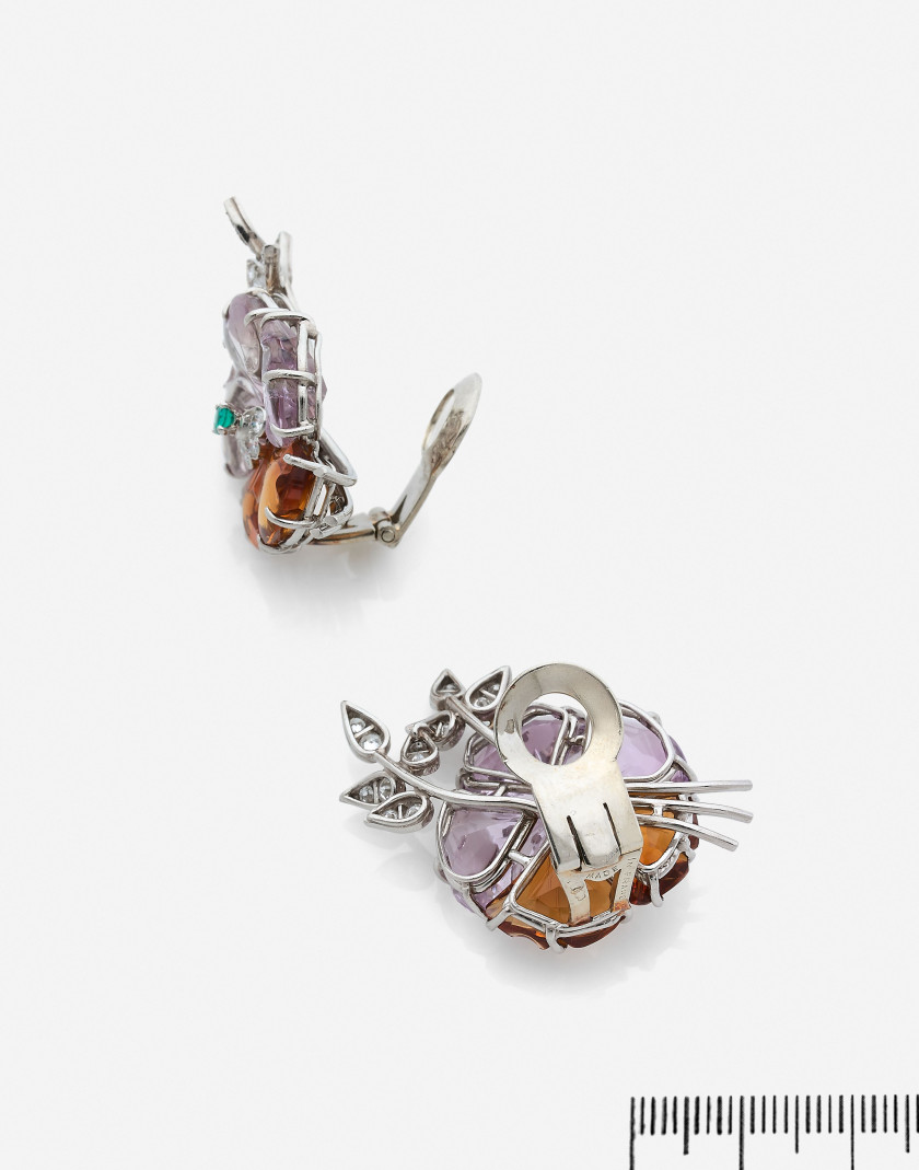 Clip de corsage et paire de clips d'oreilles