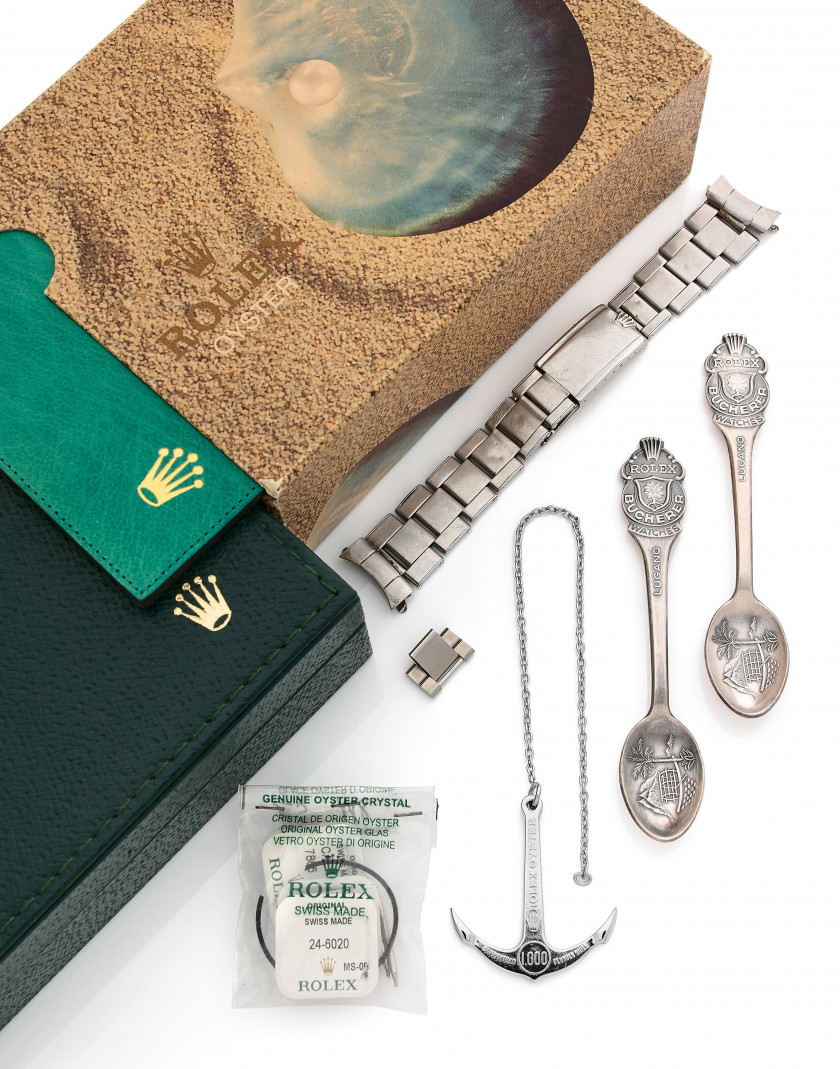ROLEX Submariner, "Gilt underline PCG" (pointed crown guard), réf. 5513, n° 1011649  Vers 1964