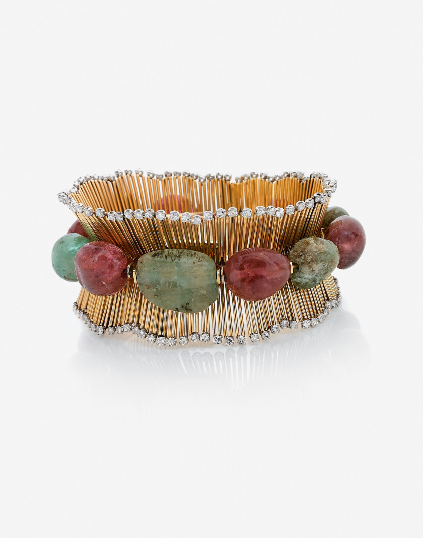 BOUCHERON (Monture)  Bracelet rigide ouvrant