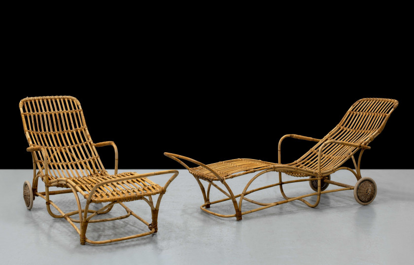 Aino MARSIO-AALTO 1894-1949 Paire de chaises longues - circa 1937/1938