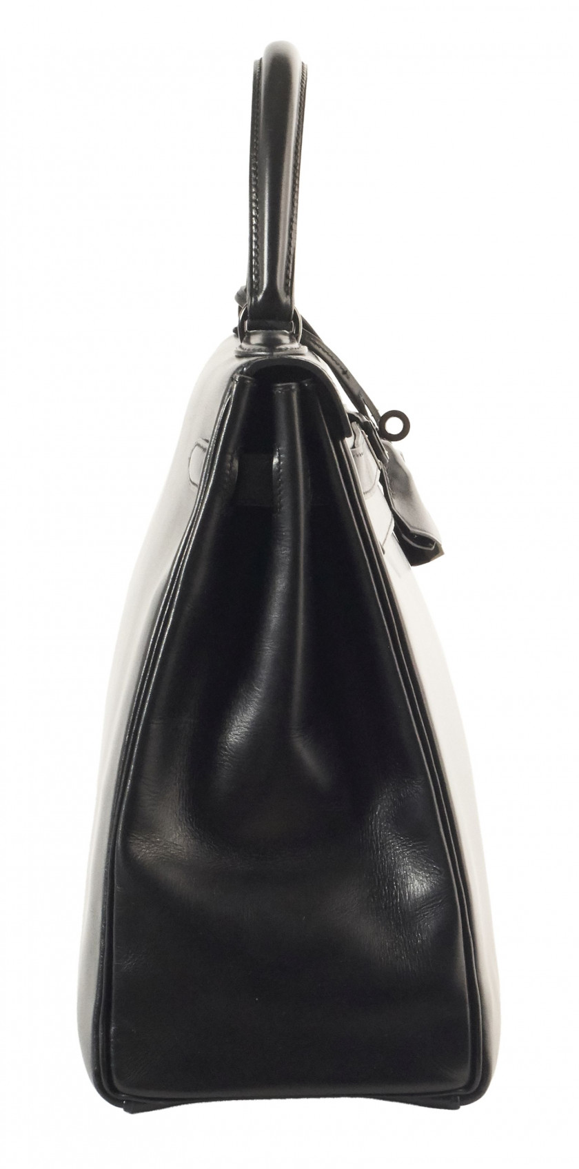 HERMÈS Édition Limitée 2010  Sac KELLY Retourné SO BLACK 35 Box noir Garniture métal chromé noir  KELLY Retourné SO...