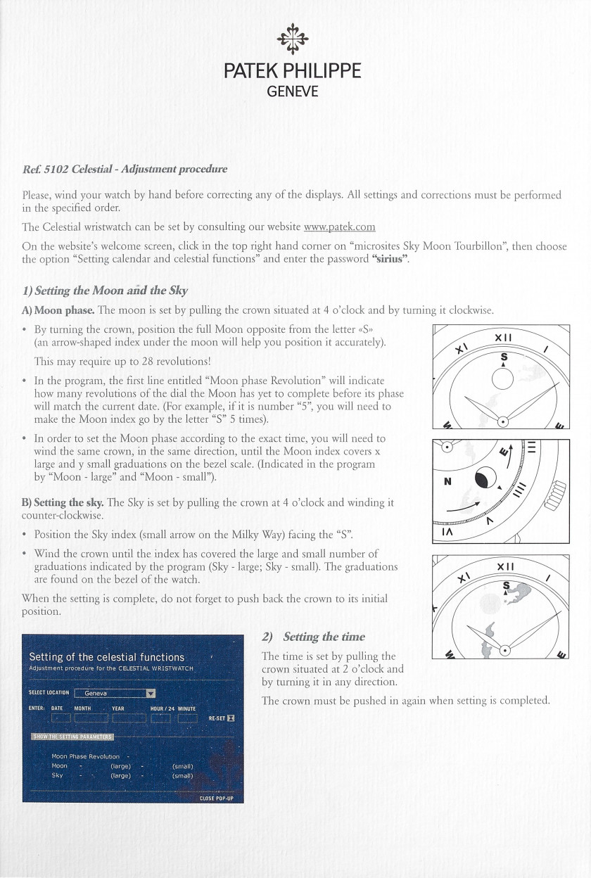 PATEK PHILIPPE Celestial, réf. 5102G-001, n° 3328177 / 4259720 Vers 2004