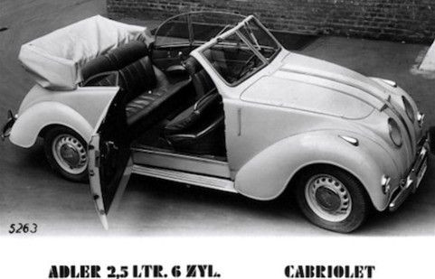 1938 Adler 2.5 L Type 10 Cabriolet par Karmann