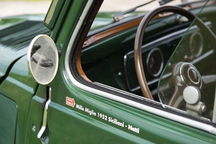 1951 Fiat 500C Topolino Ex-Mille Miglia 1952 et Giro di Sicilia 1952