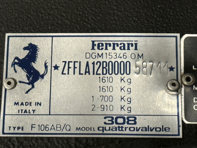 1985 Ferrari 308 GTBi Quattrovalvole