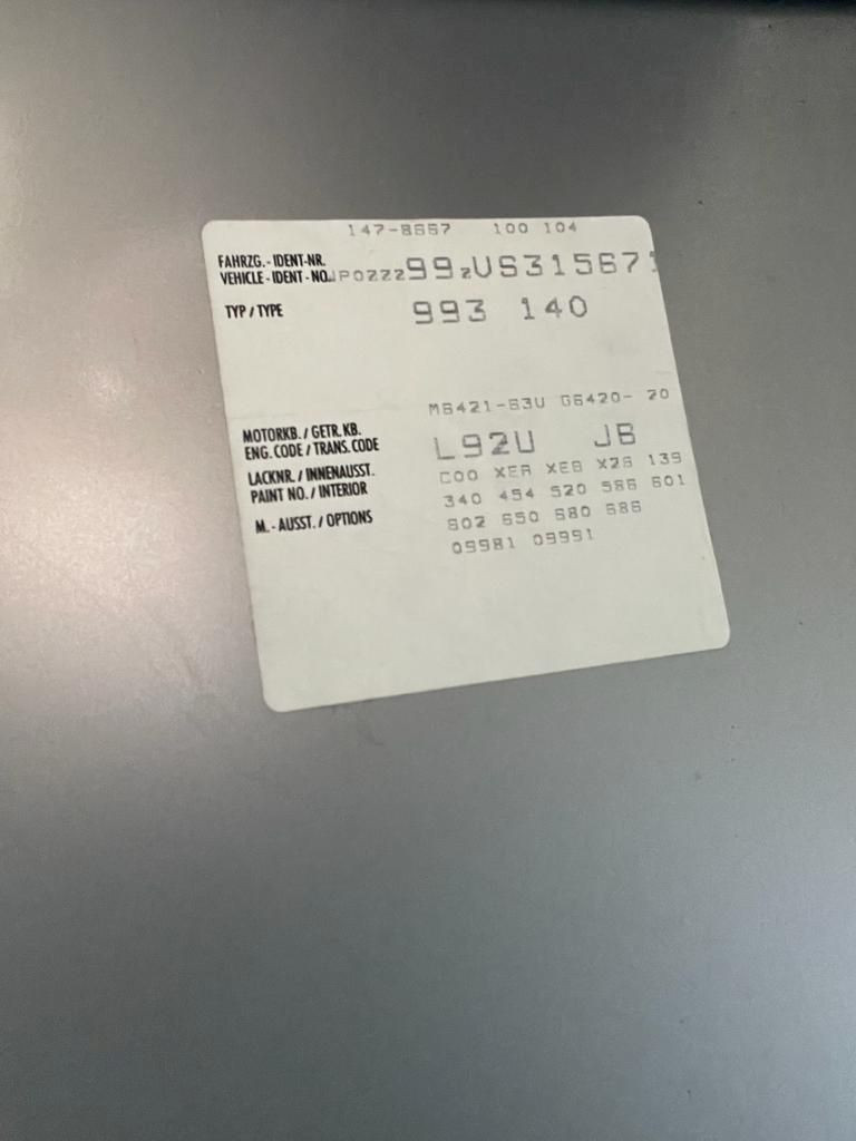 1997 Porsche 993 Carrera 4S  No reserve