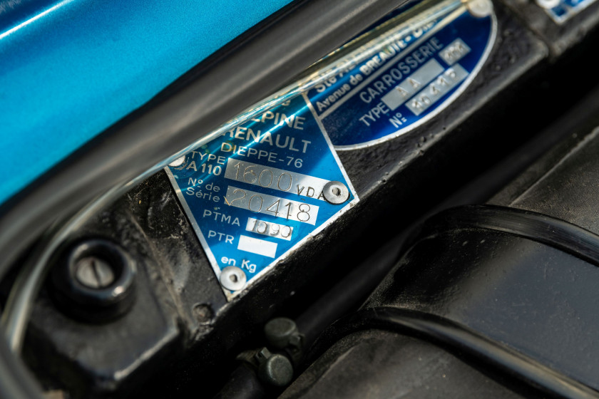 1976 Alpine Renault A110 1600 SC/VD