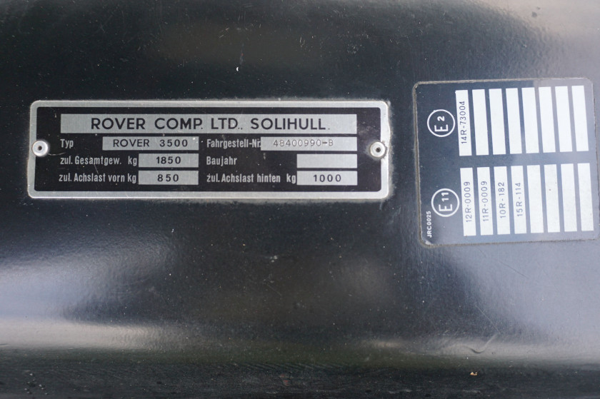 1973 Rover P6 3500 S Mk I    No reserve